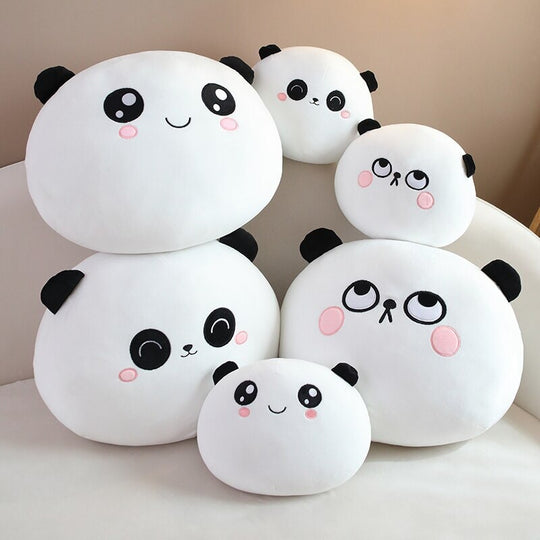 Panda family plushies