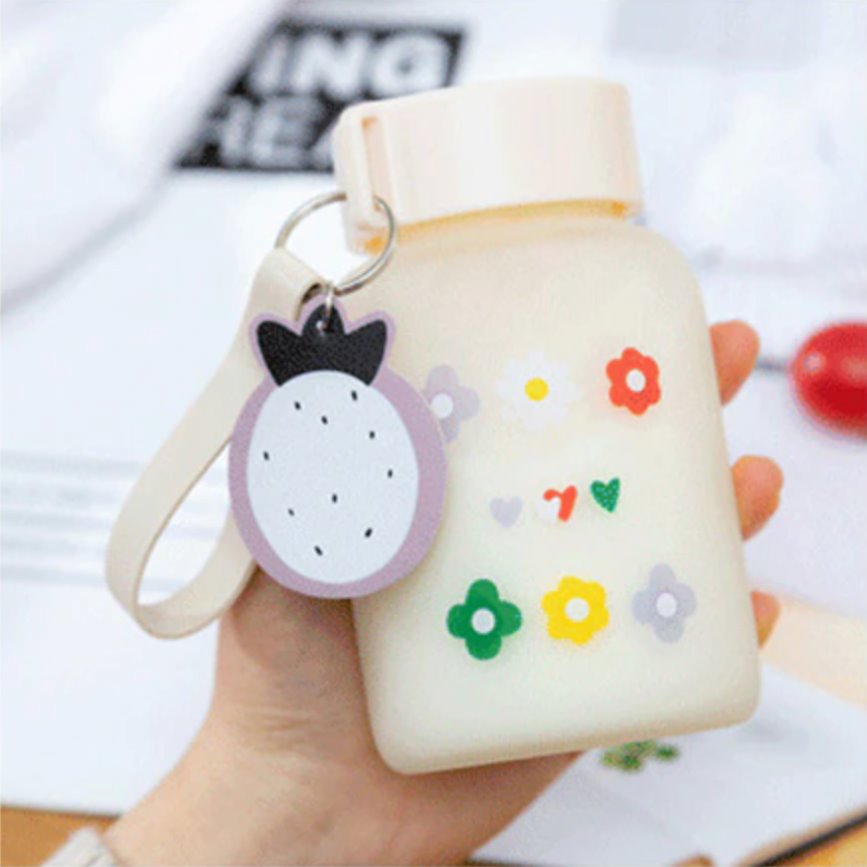 Cute Flowers Small Water Bottle-Enchanted peach