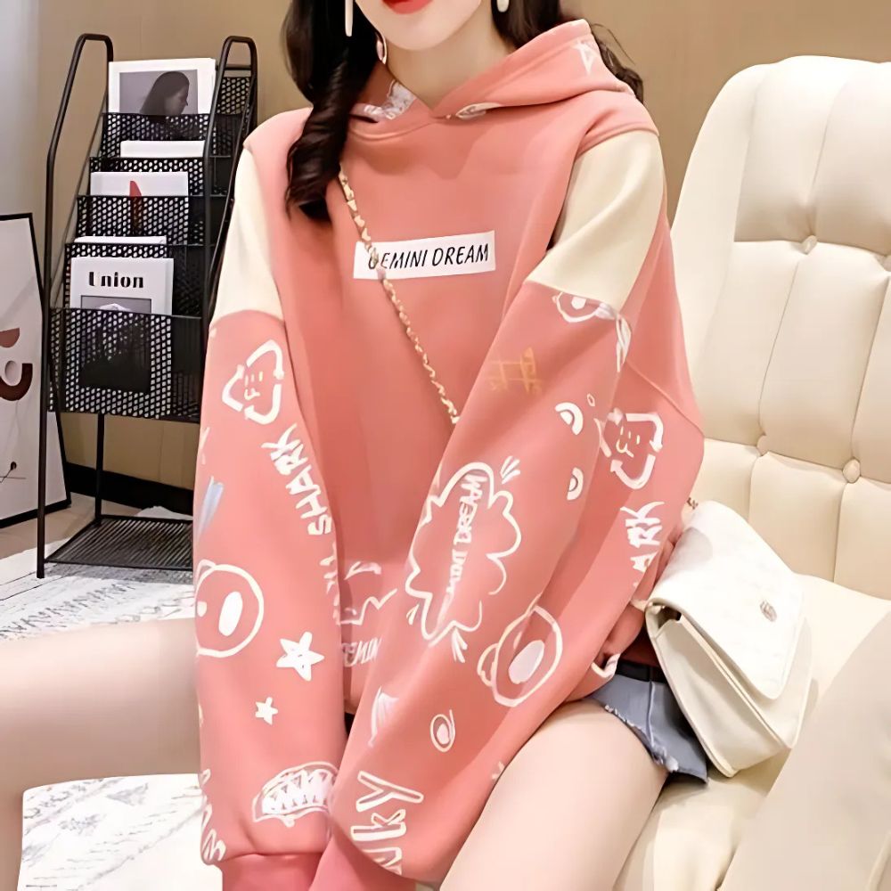 Gemini Dream Illustration Part-Cotton Hoodie