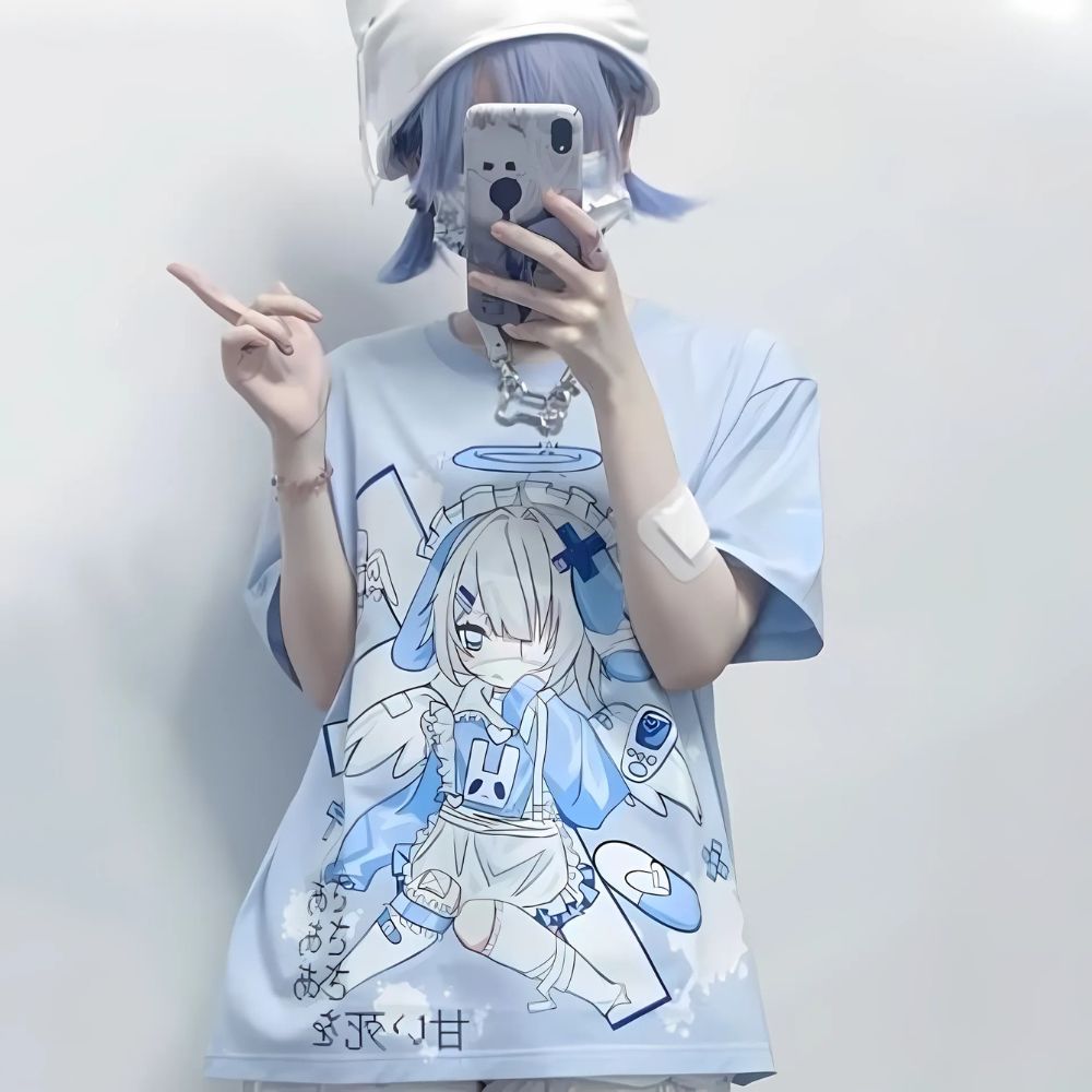 Harajuku Blue Angel Girl Women's Tee
