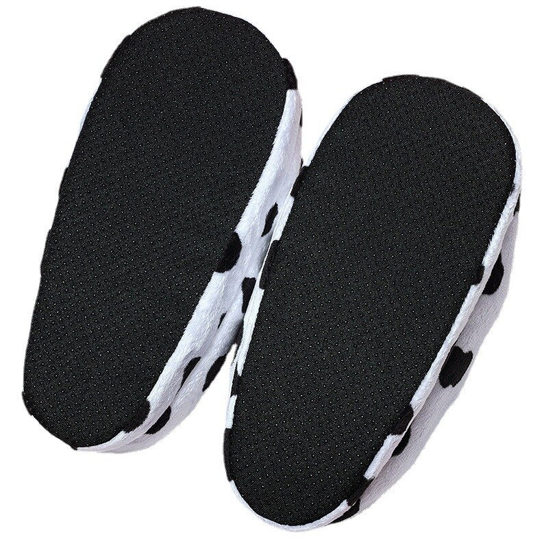 Soft Cow Plush Slippers-Enchanted peach
