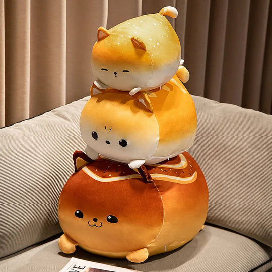 Three plushie cats