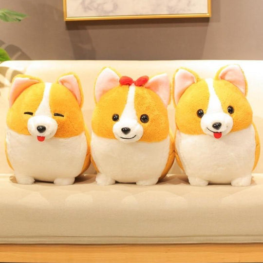 Three plushie dogs