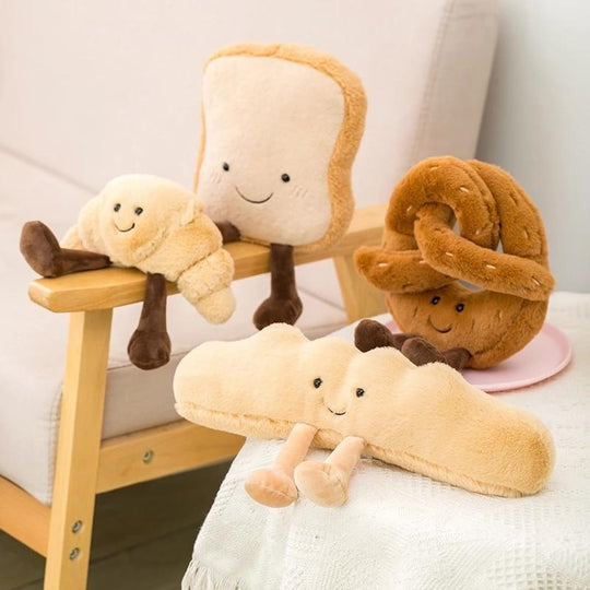 Four plushies pastries