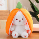 18/25cm Strawberry / Carrot Bunny Zipper Surprise Plushie