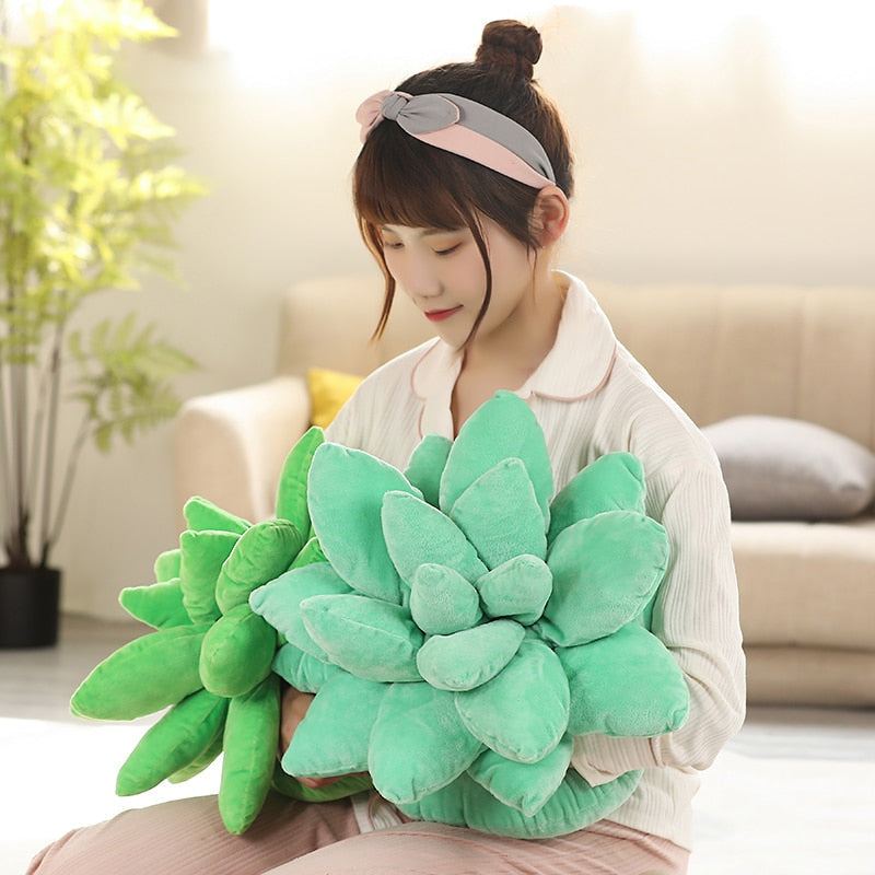 25/45cm Lifelike Succulent Plants Plush Pillow