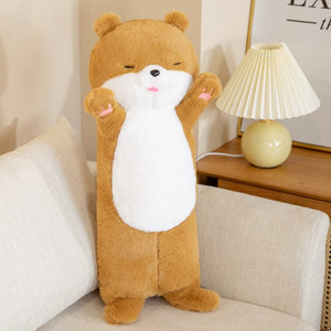 80cm Fluffy Long Otter Bunny Stuffed Plushies-Enchanted peach