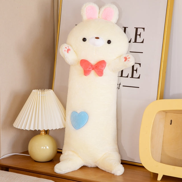 80cm Fluffy Long Otter Bunny Stuffed Plushies-Enchanted peach