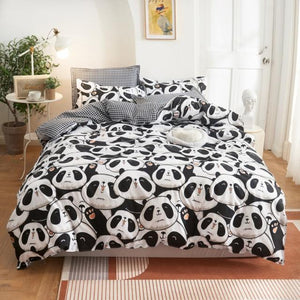 A Million Cute Pandas Bedding Set-Enchanted peach