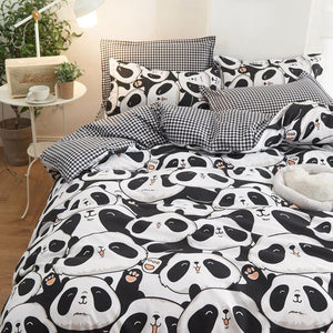 A Million Cute Pandas Bedding Set-Enchanted peach