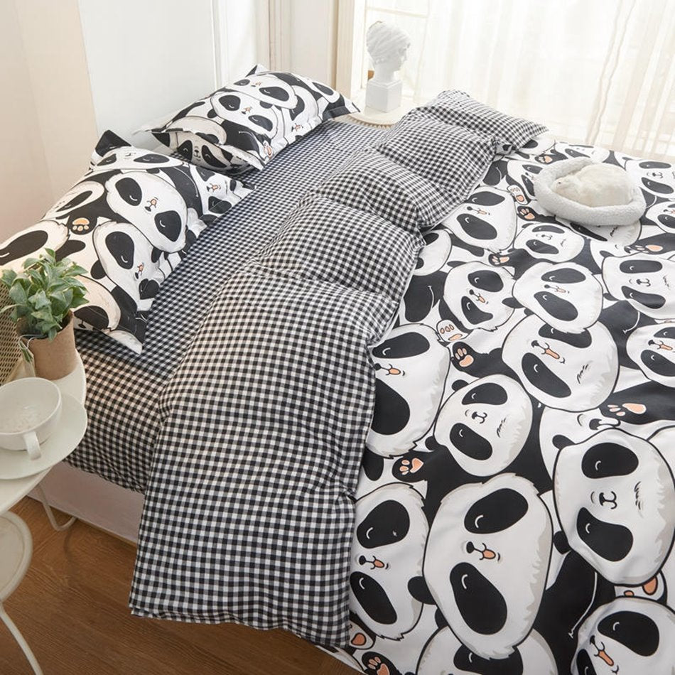 A Million Cute Pandas Bedding Set-Enchanted peach