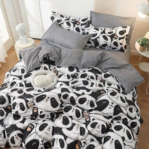 A Million Cute Pandas Bedding Set-Enchanted peach