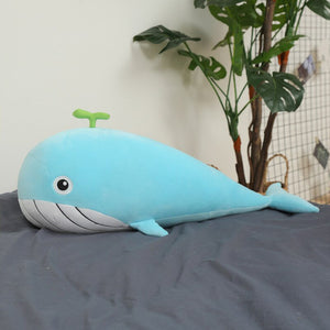 A Pod of Cuddly Whale Plushies-Enchanted peach