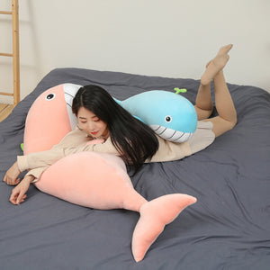 A Pod of Cuddly Whale Plushies-Enchanted peach