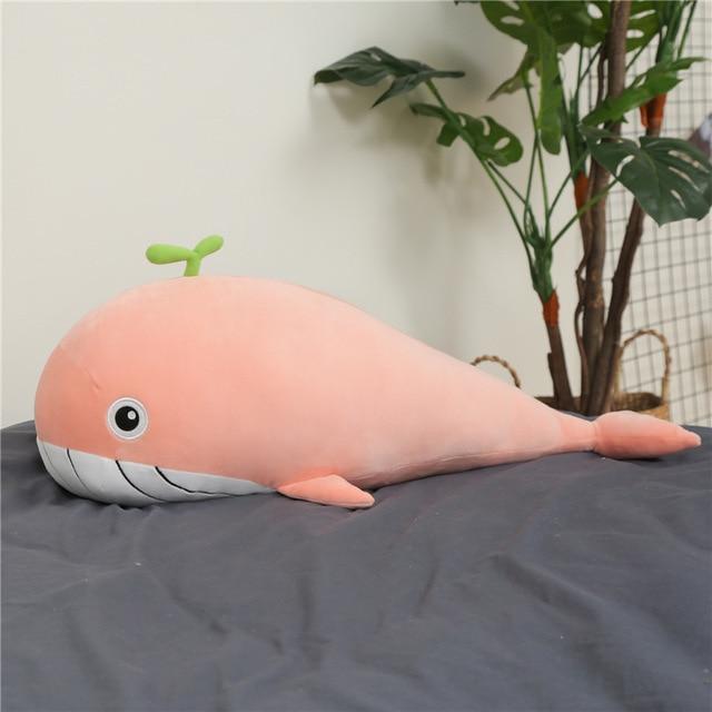 A Pod of Cuddly Whale Plushies-Enchanted peach