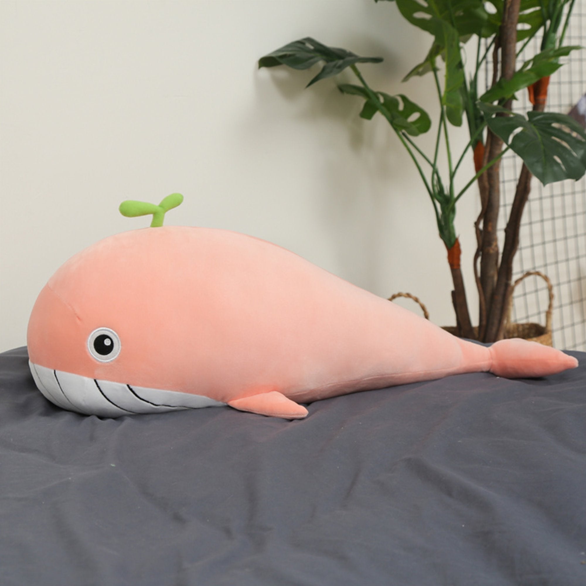 A Pod of Cuddly Whale Plushies-Enchanted peach