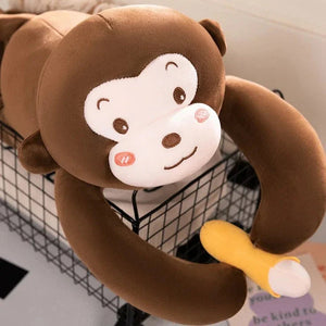 Abu the Cheeky Monkey Plushie-Enchanted peach