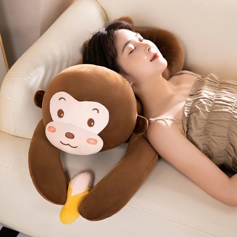 Abu the Cheeky Monkey Plushie-Enchanted peach