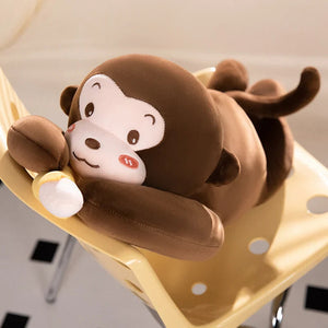 Abu the Cheeky Monkey Plushie-Enchanted peach