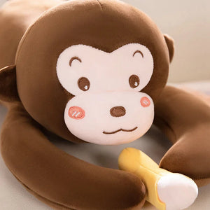 Abu the Cheeky Monkey Plushie-Enchanted peach