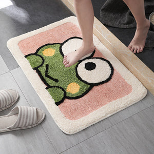 Adorable Animals Rectangle Non-Slip Fluffy Bath Mats Collection-Enchanted peach