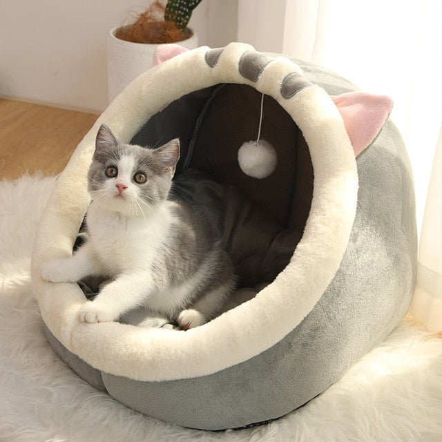 Adorable Cat Dog Pet Beds Hideout Caves-Enchanted peach