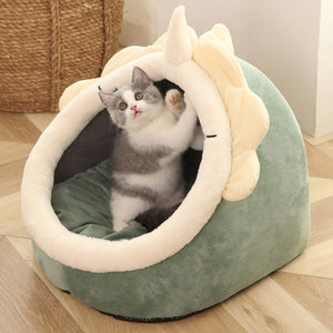 Adorable Cat Dog Pet Beds Hideout Caves-Enchanted peach