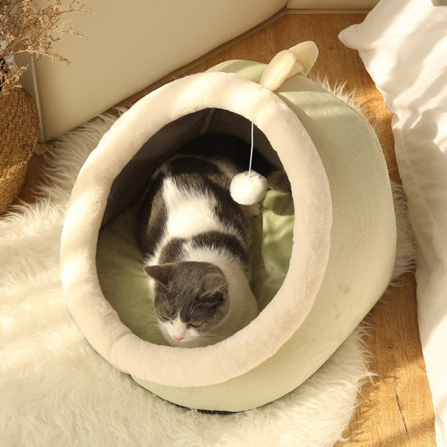 Adorable Cat Dog Pet Beds Hideout Caves-Enchanted peach