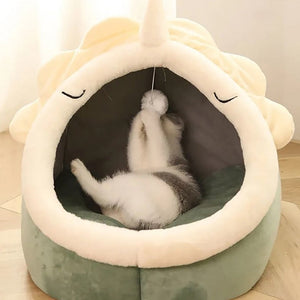 Adorable Cat Dog Pet Beds Hideout Caves-Enchanted peach