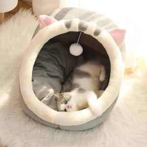 Adorable Cat Dog Pet Beds Hideout Caves-Enchanted peach