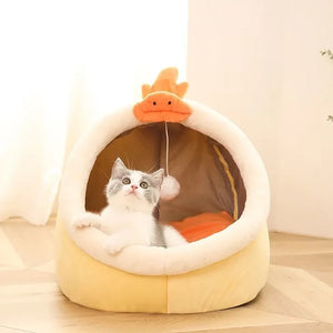 Adorable Cat Dog Pet Beds Hideout Caves-Enchanted peach