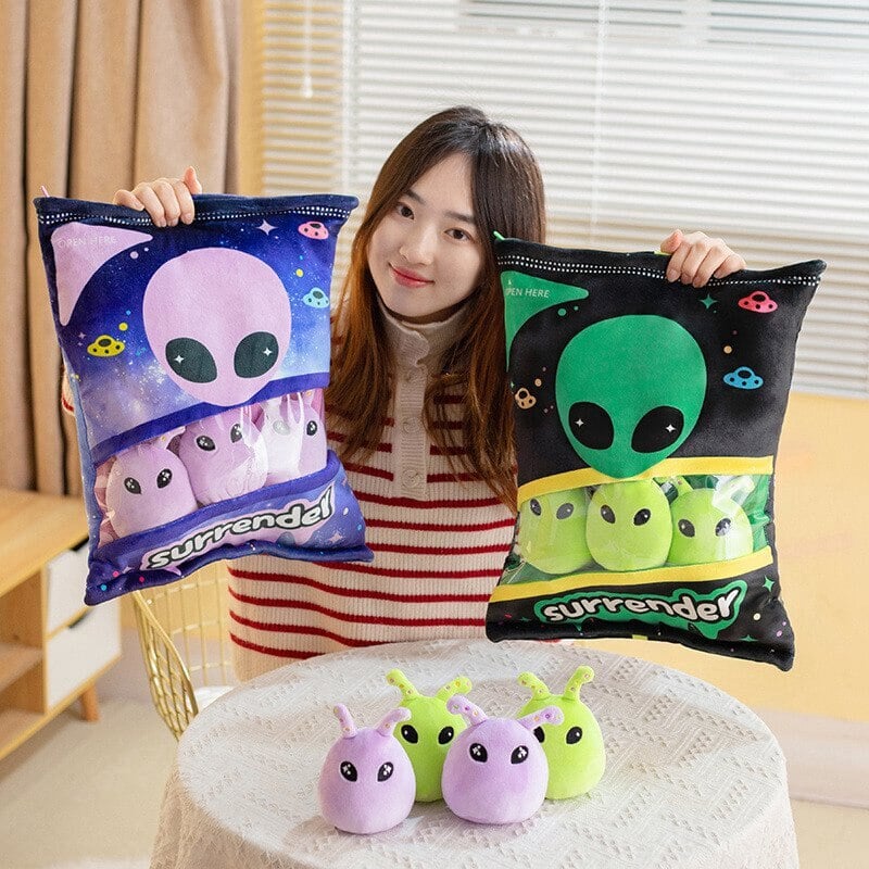 Alien Purple Green Candy Bags-Enchanted peach