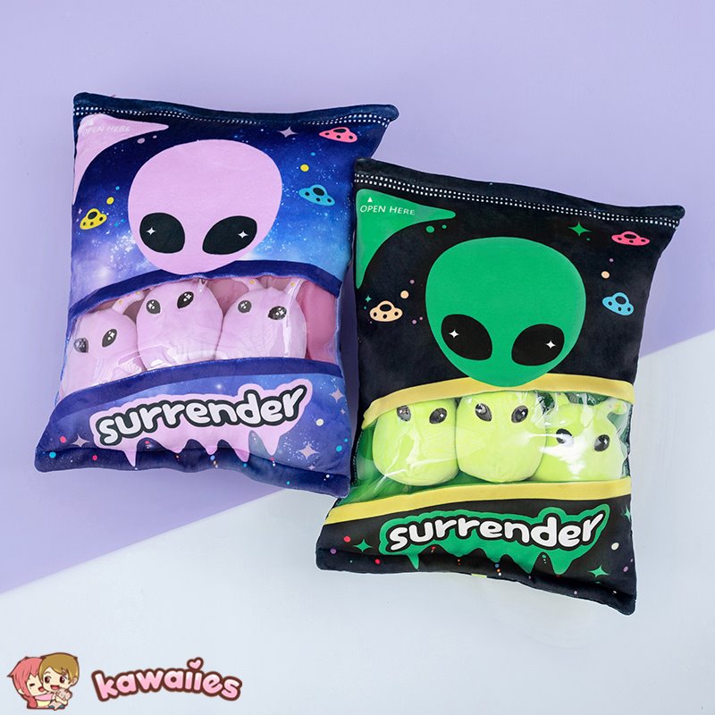 Alien Purple Green Candy Bags-Enchanted peach