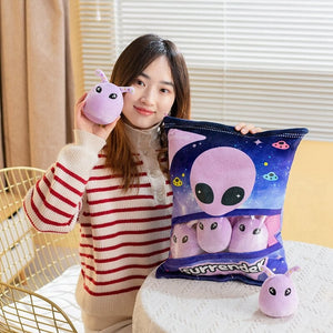 Alien Purple Green Candy Bags-Enchanted peach