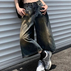 American Vintage Denim Jorts-Enchanted peach