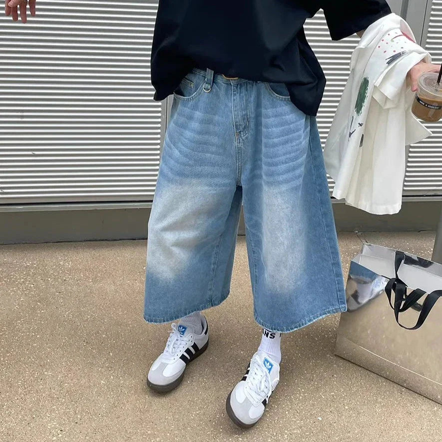 American Vintage Denim Jorts-Enchanted peach