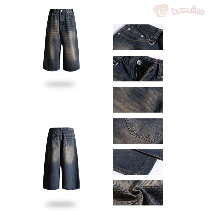 American Vintage Denim Jorts-Enchanted peach
