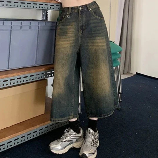 American Vintage Denim Jorts-Enchanted peach
