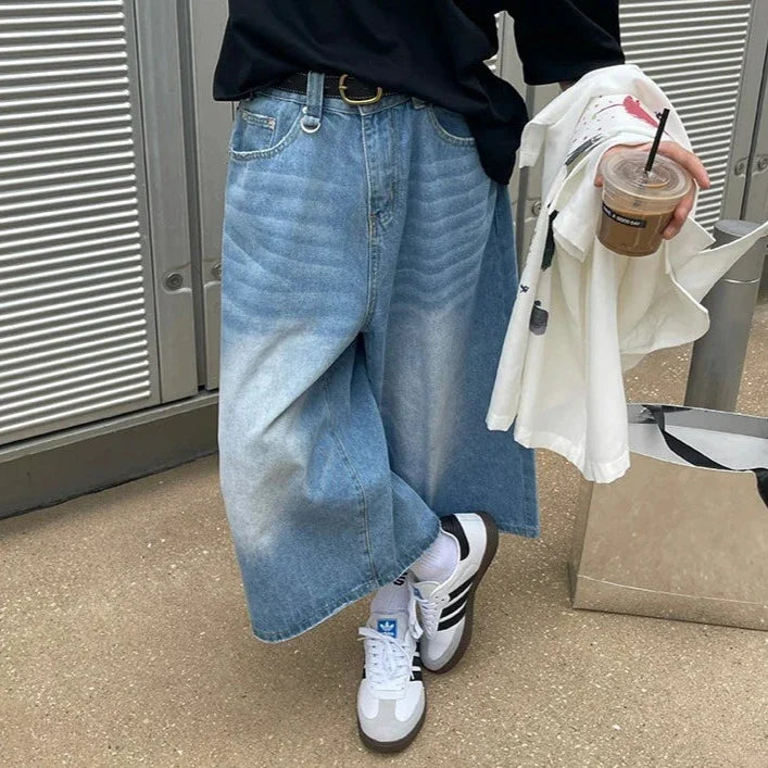 American Vintage Denim Jorts-Enchanted peach
