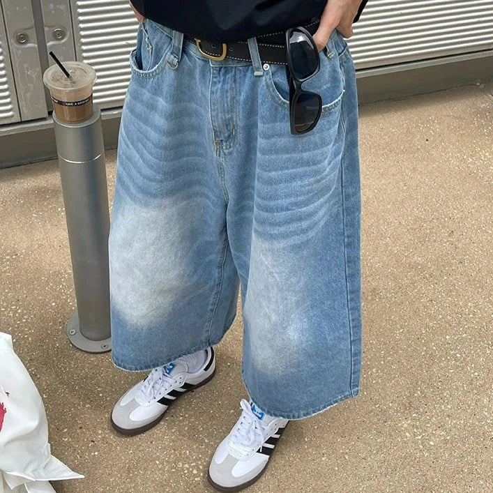 American Vintage Denim Jorts-Enchanted peach