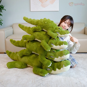 Angry Giant Green Crocodile Plushies-Enchanted peach