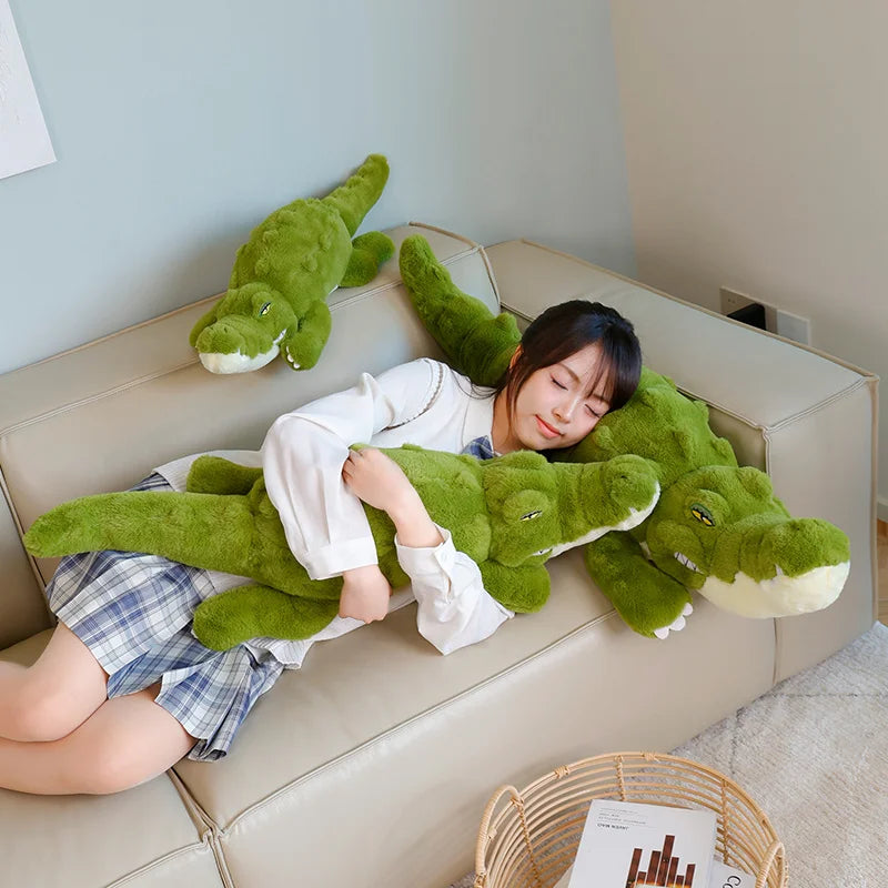 Angry Giant Green Crocodile Plushies-Enchanted peach