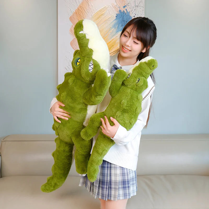 Angry Giant Green Crocodile Plushies-Enchanted peach