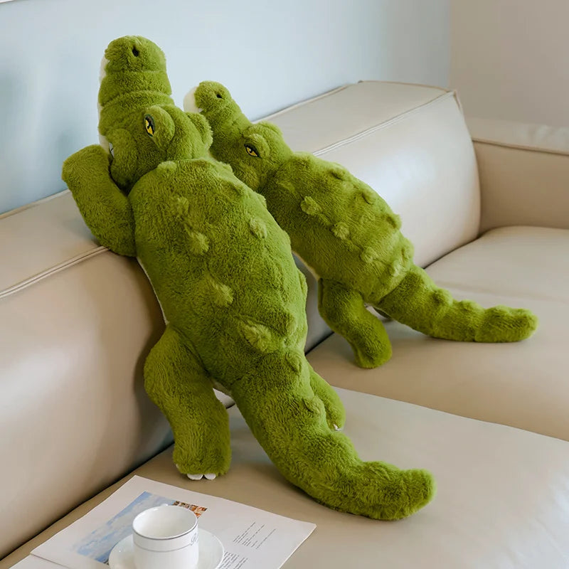 Angry Giant Green Crocodile Plushies-Enchanted peach