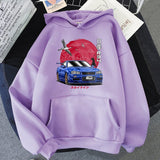 Anime Initial D Hooded Sweatshirt-Enchanted peach