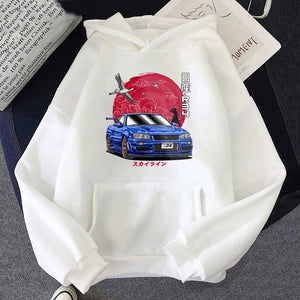 Anime Initial D Hooded Sweatshirt-Enchanted peach