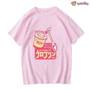 Anime Kero Pudding Cups Cardcaptor Sakura Unisex Tee-Enchanted peach