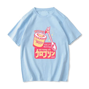 Anime Kero Pudding Cups Cardcaptor Sakura Unisex Tee-Enchanted peach