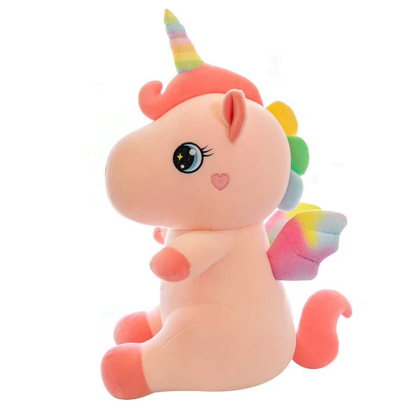 Avie the Rainbow Unicorn Plushie-Enchanted peach