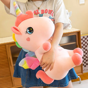 Avie the Rainbow Unicorn Plushie-Enchanted peach